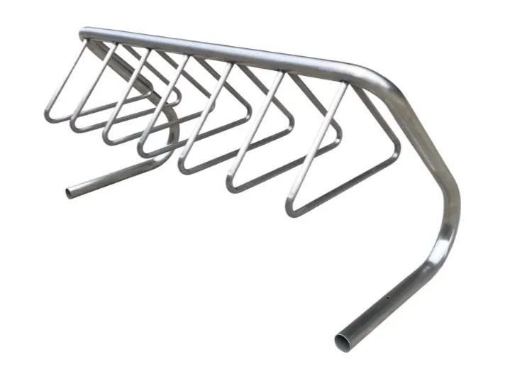 Seven bike stainless steel cycle rack