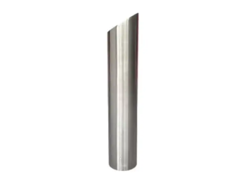 Sloping top stainless steel bollard