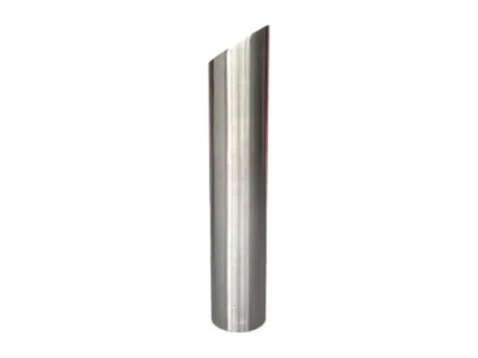 Sloping top stainless steel bollard